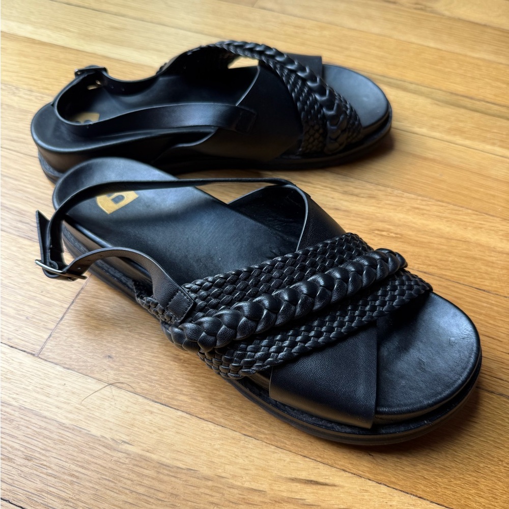 Bared Footwear Black Garganey Braided Sandals